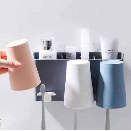 Home Toothbrush Shelf Combination Wall-mounted Household Toilet