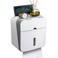My Home bathroom toilet paper box stainless steel toilet storage toilet wall hanging waterproof tissue holder free punch