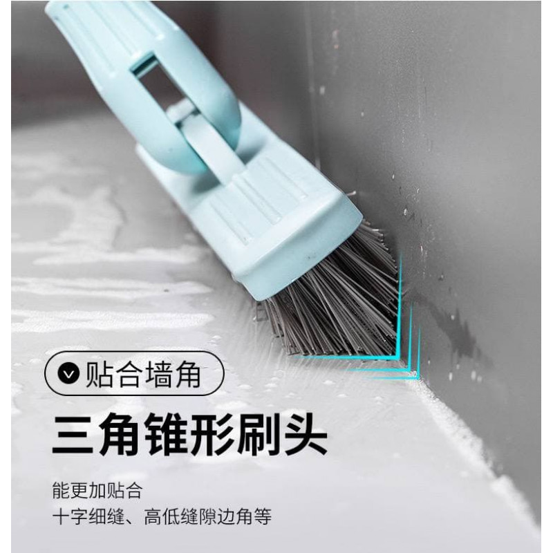 Bathroom long handle rotating head brush hard bristle floor brush toilet