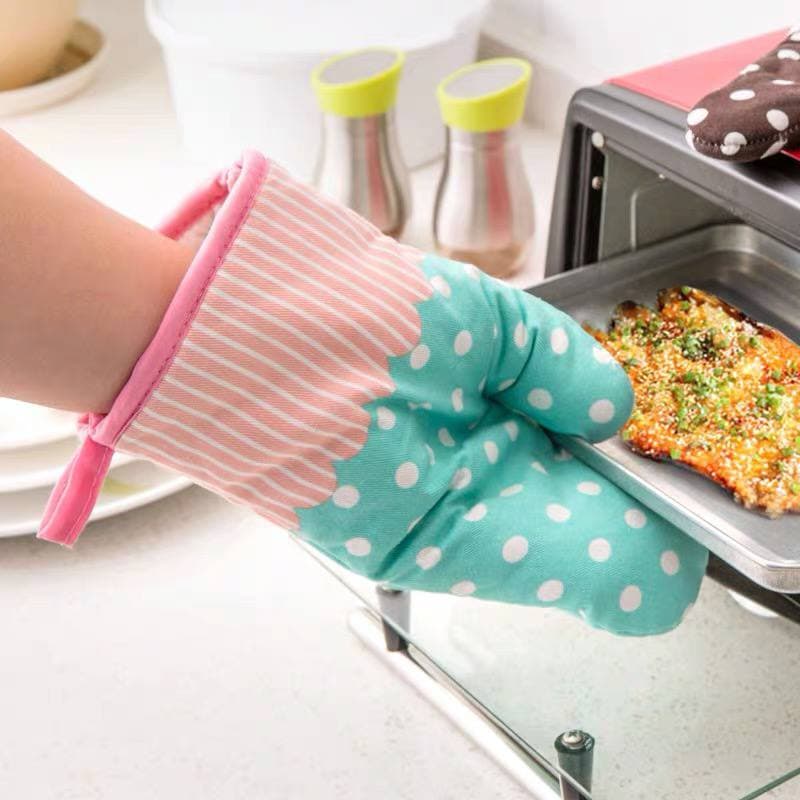 Baking thickened thermal insulation non-slip gloves kitchen