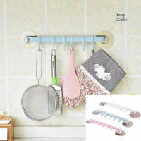 6 hooks behind the door strong paste hook bathroom