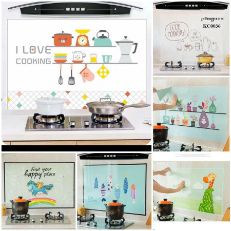 Large kitchen oil-proof stickers high temperature household waterproof