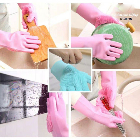 Dishwashing gloves pure rubber non-slip thin rubber laundry rubber child