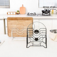 My Home Kitchen storage rack multi-layer pot cover rack artifact shelf