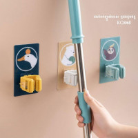 My Home Punch-free mop hook strong load-bearing traceless bathroom wall-mounted storage rack My Home Punch-free mop hook strong load-bearing traceless bathroom wall-mounted storage rack