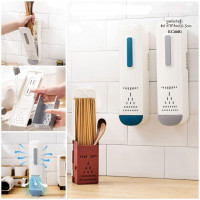 My Home Kitchen Utensil Holder, Draining Chopstick Cage, Double Ventilation Holes, Wall Mounted or Standing Cutlery Storage Organizer Caddy, Tableware Spoon Forks Storage Box