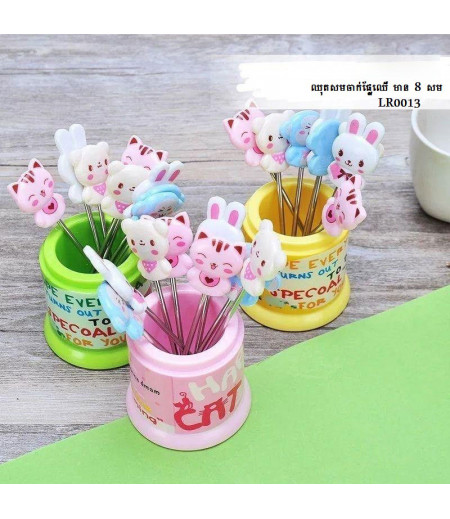 Stainless steel fruit fork non-disposable children's fruit