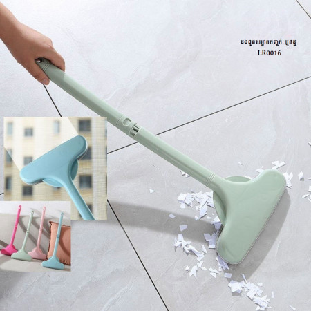 Screen window-free long handle cleaning brush