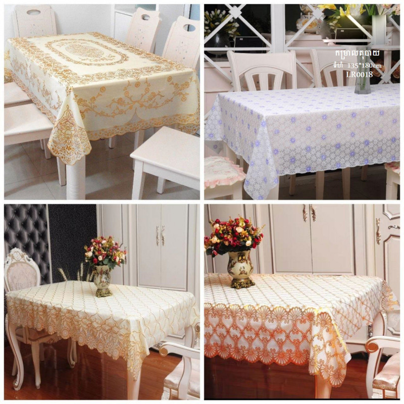 Foldable telescopic table long oval tablecloth waterproof