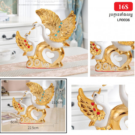 Home decoration new product desktop decoration TV cabinet porch living room wine rack bedroom desk little swan decoration