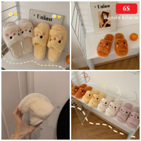 My Home Thin strip girl heart cotton slippers female winter Korean version cute My Home Thin strip girl heart cotton slippers female winter Korean version cute