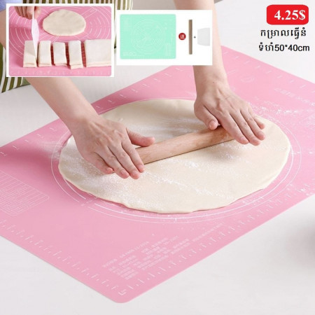 Household kneading kitchen rolling dough and flour silicone mat non-stick moon