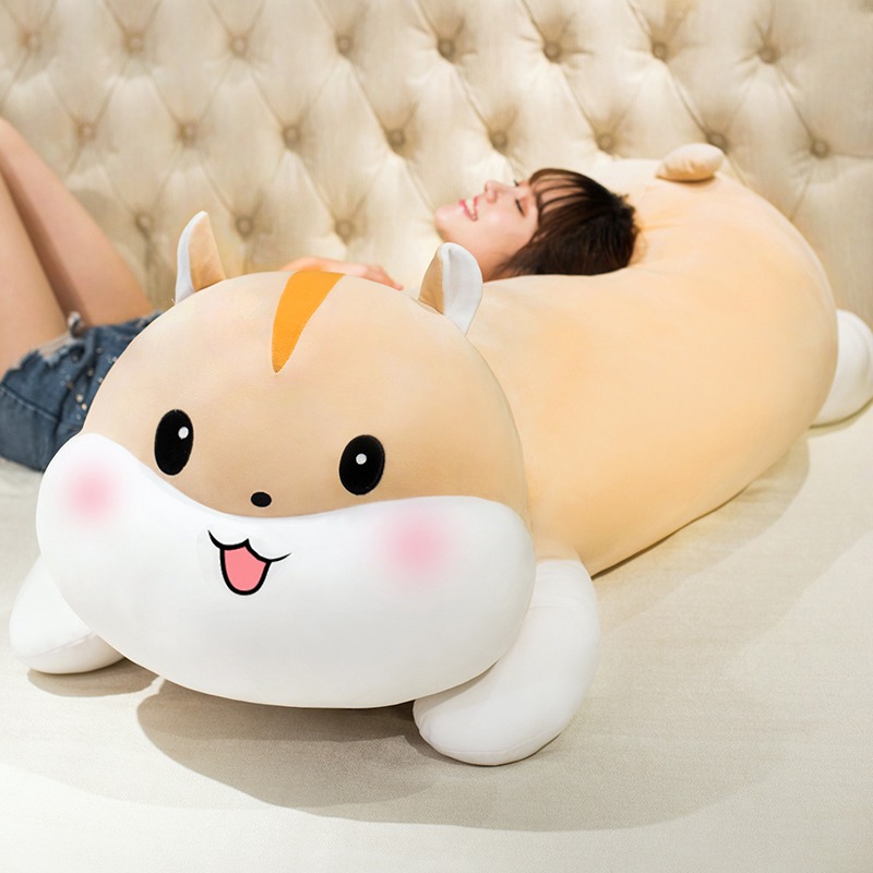 Cute hamster plush toy oversized doll pillow girl sleeping bed doll