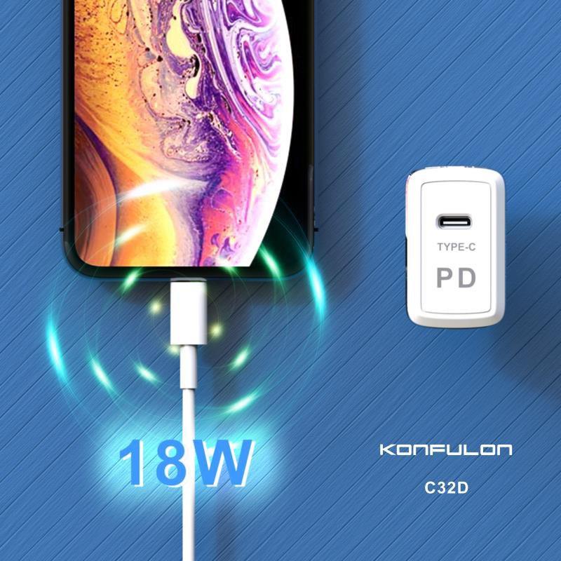 Konfulon charging adapter support fastcharging PD 20W C32D C32D+DC13 C32D+DC15