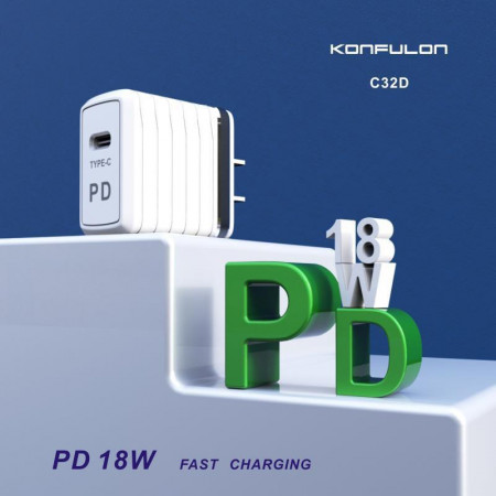 Konfulon charging adapter support fastcharging PD 20WC32D 20W