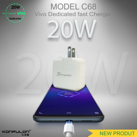 Konfulon Fast Charger Adapter C68 20W