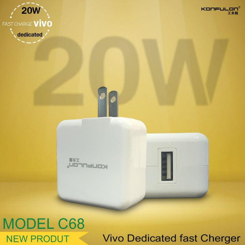 Konfulon Fast Charger Adapter + Cable 20W C68 Vivo 1 set