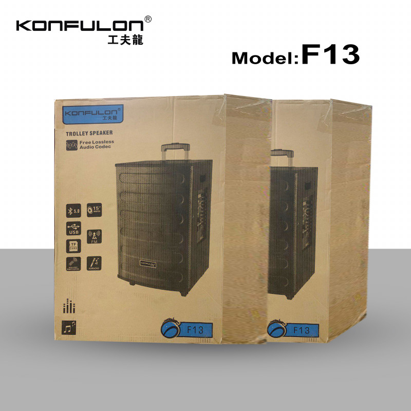 Konfulon Trolley Speaker Super Bass F13