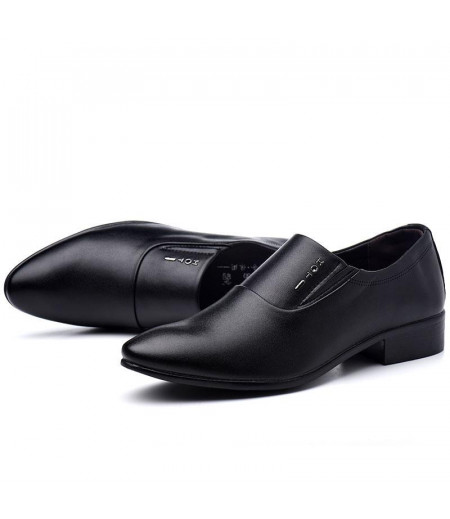 Leather shoes men's genuine leather autumn men's shoes cover feet men's business casual pointed toe Korean version trend black formal wedding