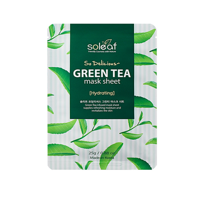 SOLEAF So Delicious Green Tea Mask Sheet 