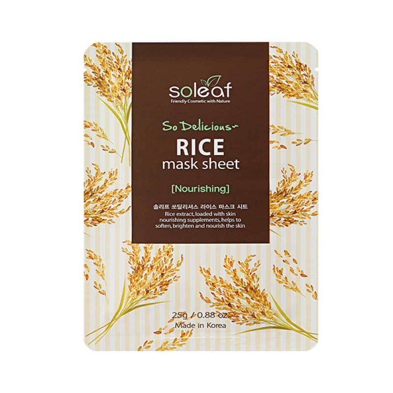 SOLEAF So Delicious Rice Mask Sheet 