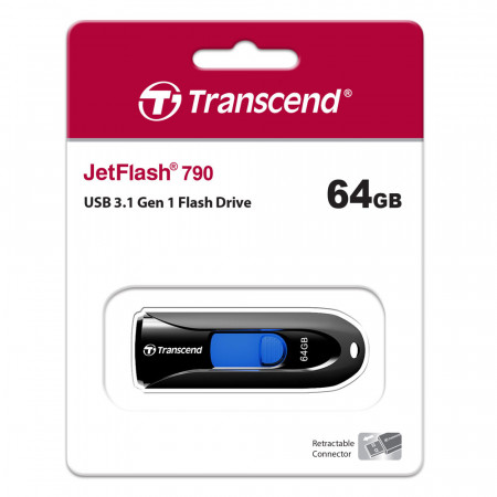 Transcend JetFlash 790 Flash Drive USB 3.2 Drive 64Gb 