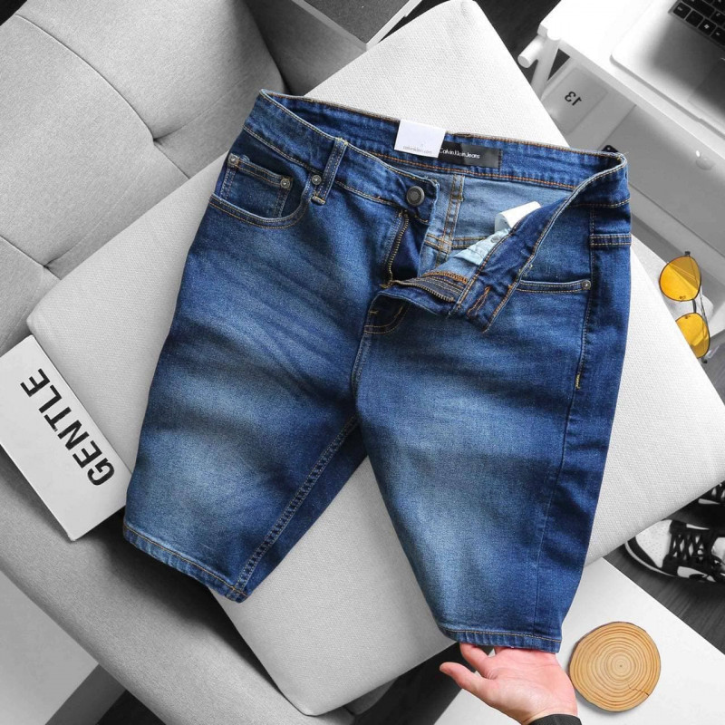Fashion Short Sleeve Jeans Men's and Women's Hallyu