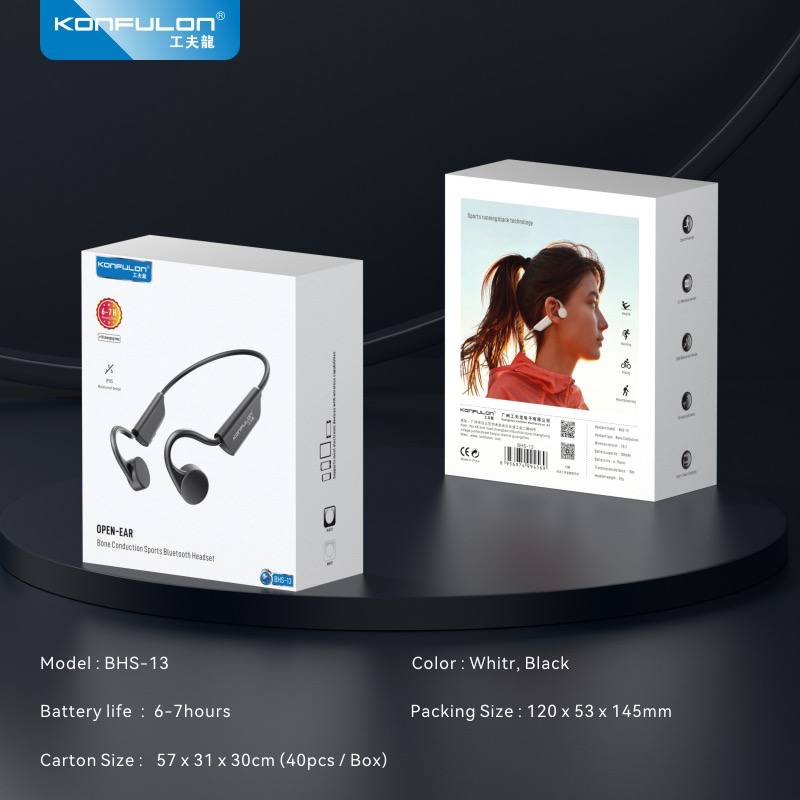 Konfulon Bluetooth Sport earphone Sreamlined body BHS-13